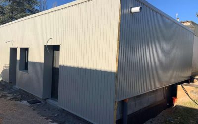 A l’ESAT de Martiel, la construction des nouveaux vestiaires avance.