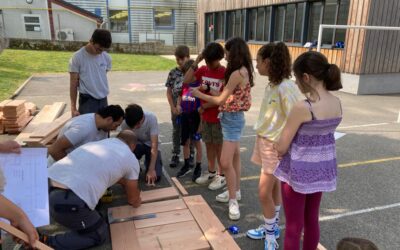 Après plusieurs réunions techniques et organisationnelles, le patio est enfin là !