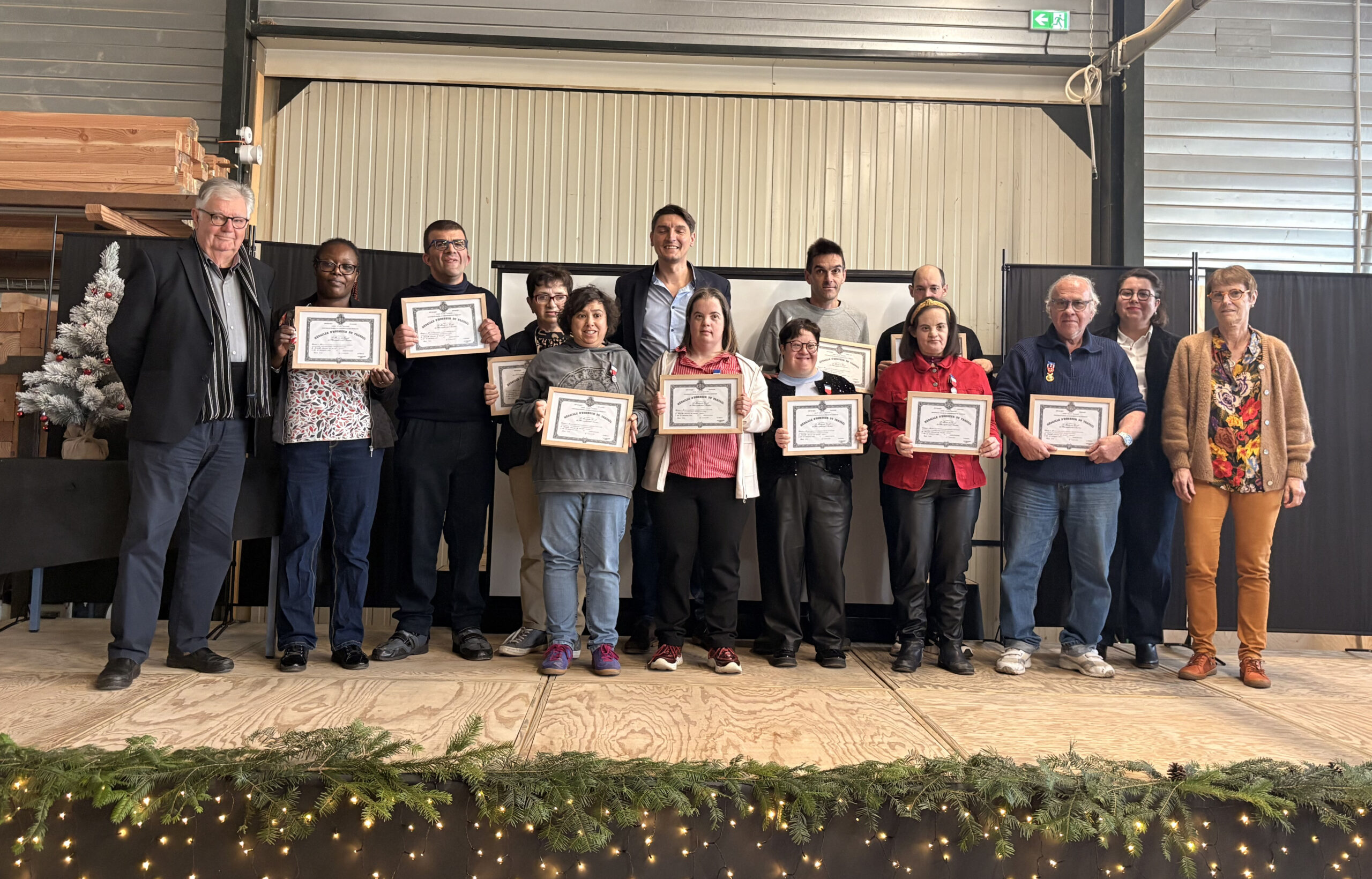 Récipiendaires des médailles du travail de l'ESAT Sève